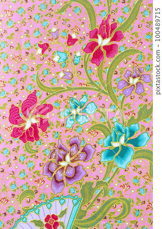 The detailed pattern of batik cloth 100489715
