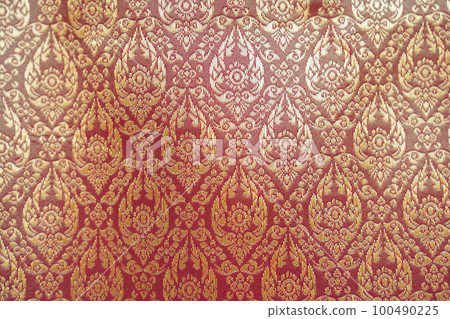 The Thai silk traditional motif background. 100490225