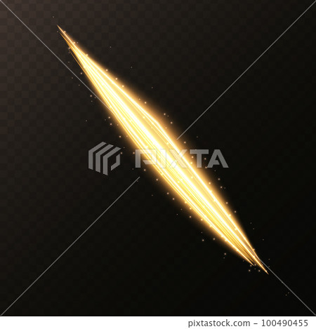 Glowing circle lines. Fire light circles. Abstract light speed motion effect. 100490455