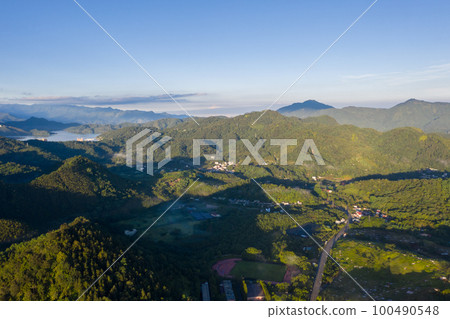 aerial view of Yuchi landscape 100490548