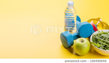 Healthy lifestyle, sport and diet concept Healthy lifestyle, sport and diet concept 100490848