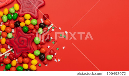 Candy sweets and copy space for your greetings 100492072