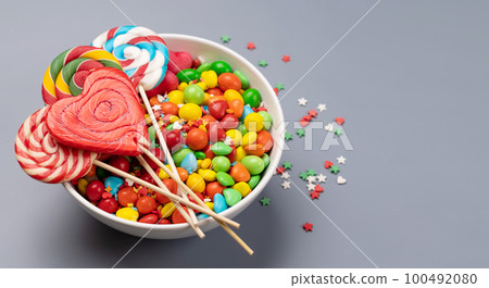 Candy sweets and copy space for your greetings 100492080