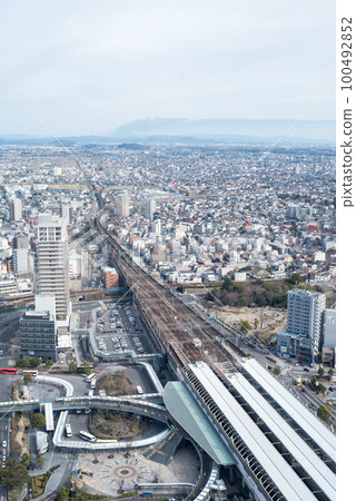[Gifu Station] Cityscape of Gifu City and Railway Scenery 100492852