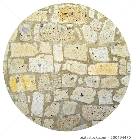 Sturdy yellow and beige cut stone wall, seamless lined up Sturdy yellow and beige cut stone wall, seamless lined up 100494470