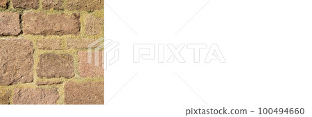 Sturdy beige and purple cut stone wall, seamless lined up, banner mock up poster desing Sturdy beige and purple cut stone wall, seamless lined up, banner mock up poster desing 100494660