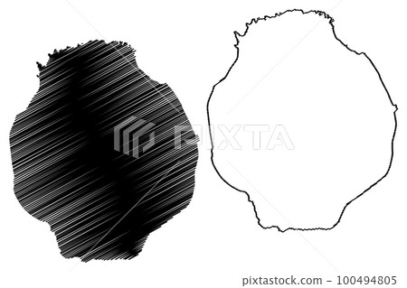 Alamagan Island (Commonwealth of the Northern Mariana Islands, Pacific Ocean, United States of America, USA) map vector illustration, scribble sketch Alamagan map Alamagan Island (Commonwealth of the Northern Mariana Islands, Pacific Ocean, United States of America, USA) map vector illustration, scribble sketch Alamagan map 100494805
