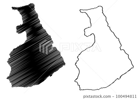 Baltra island (Republic of Ecuador, Pacific Ocean, Latin or South America, Galapagos Islands, Archipielago de Colon) map vector illustration, scribble sketch Isla South Seymour map 100494811