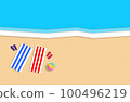 Summer concept. Gold sandy beach, sea and relax places. Handmade, paper composition. 100496219