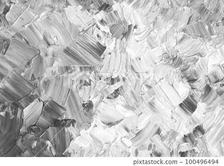 White abstract textured background painting. Grunge rough black and white texture. Monochrome light minimalistic artwork. Palette knife art. White abstract textured background painting. Grunge rough black and white texture. Monochrome light minimalistic artwork. Palette knife art. 100496494