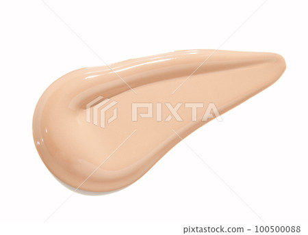 Cosmetic base product background. Beige paste texture. Powder emultion 100500088