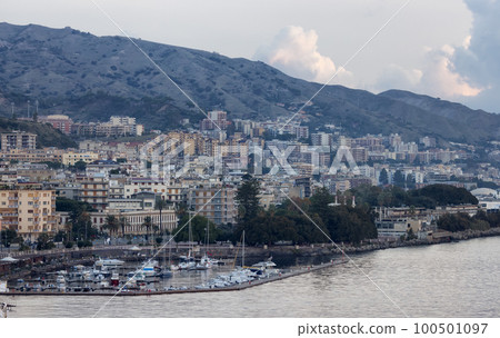 Homes and Apartment Buildings in a touristic city Messina, Sicilia, Italy Homes and Apartment Buildings in a touristic city Messina, Sicilia, Italy 100501097