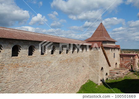 Walls of old historical Russian fortress Nut Walls of old historical Russian fortress Nut 100501669