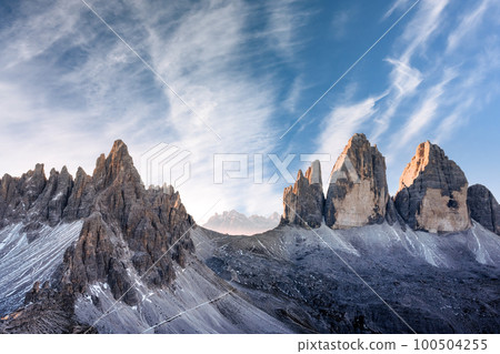 Three Peaks of Lavaredo track on autumn season 100504255