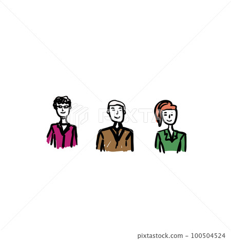 People talking about important things. Colleagues discussing agenda and brand new information. Single object without background. Bright color vector image. People talking about important things. Colleagues discussing agenda and brand new information. Single object without background. Bright color vector image. 100504524
