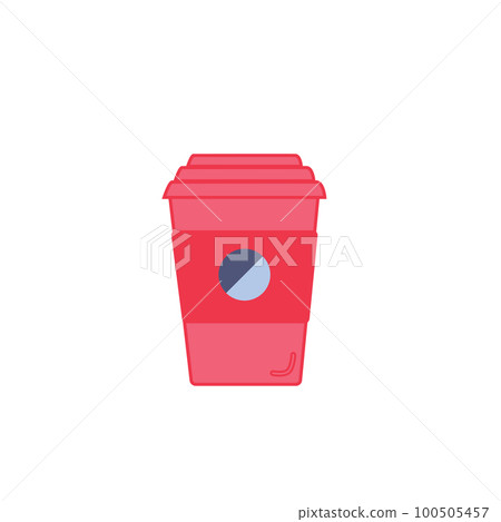 Cup with drink on white background. Main object. Comic bright color vector illustration. Funny Cute Cartoon Photos Collection For Kids, Design Drawing. Glass. Cup with drink on white background. Main object. Comic bright color vector illustration. Funny Cute Cartoon Photos Collection For Kids, Design Drawing. Glass. 100505457