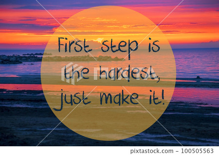 Sunset Or Sunrise At Sweden Ocean, First Step Is The Hardest, Just Make It Sunset Or Sunrise At Sweden Ocean, First Step Is The Hardest, Just Make It 100505563