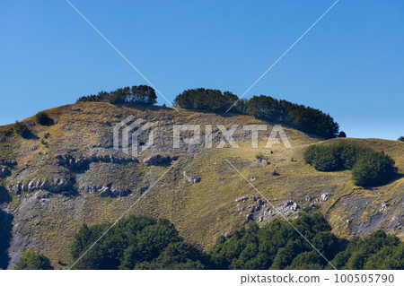Mountain landscape of Cirone Pass, Toscano Emiliano Park in Parma province, Italy Mountain landscape of Cirone Pass, Toscano Emiliano Park in Parma province, Italy 100505790