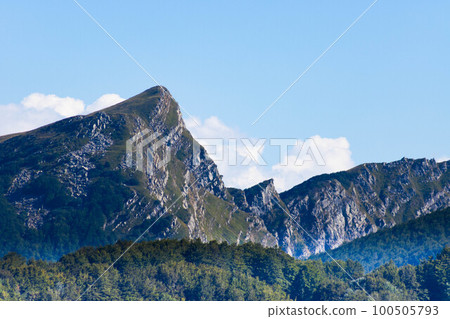 Mountain landscape of Cirone Pass, Toscano Emiliano Park in Parma province, Italy Mountain landscape of Cirone Pass, Toscano Emiliano Park in Parma province, Italy 100505793