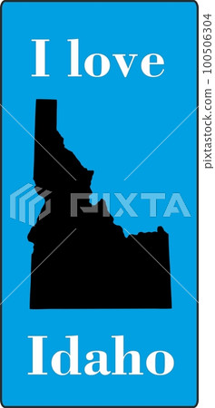Sign of state of Idaho for sticking on glass of car. Sign of Idaho. vehicle badge Sign of state of Idaho for sticking on glass of car. Sign of Idaho. vehicle badge 100506304