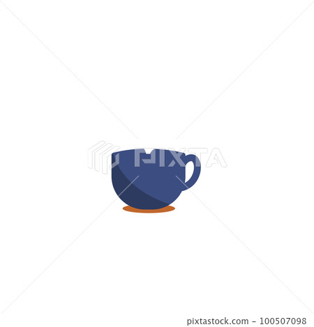 Color image cartoon transparent cup coffee Vector Image