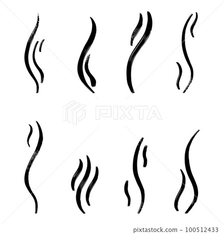 Doodle sketch style of smoke symbol drawn illustration for concept design. 100512433