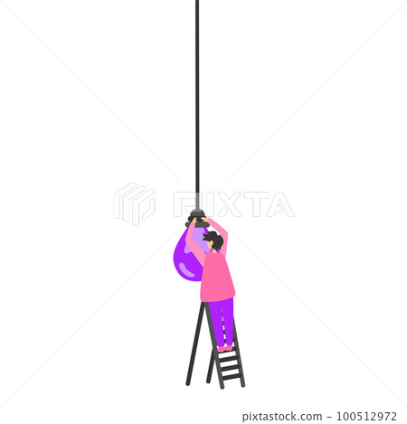Vector illustration with color bulb on white background. Bright Colored Abstract Image. Late Updates Presented. Cartoon picture to cobmine objects. Vector illustration with color bulb on white background. Bright Colored Abstract Image. Late Updates Presented. Cartoon picture to cobmine objects. 100512972