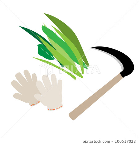 割草除草簡單插畫無線 100517028