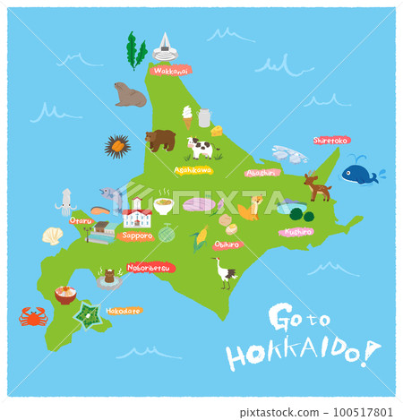 Hokkaido sightseeing map 100517801