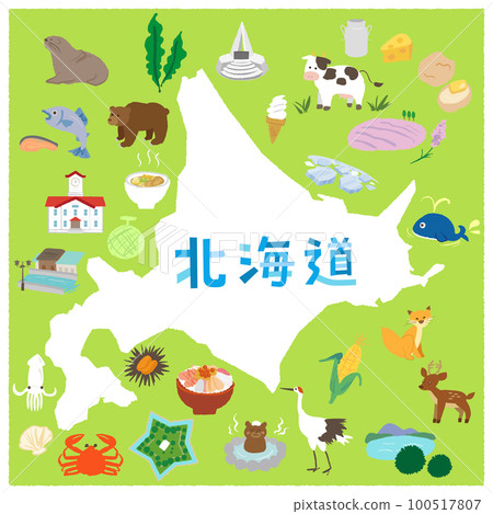 Hokkaido sightseeing map Hokkaido sightseeing map 100517807