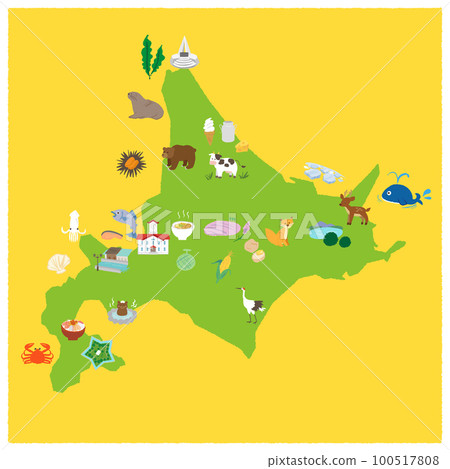 Hokkaido sightseeing map 100517808