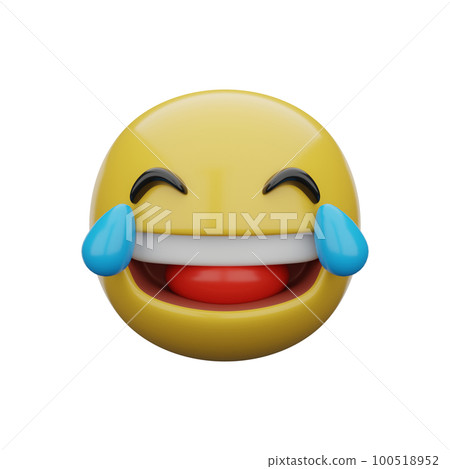 3d emoji face with tears of joy 100518952