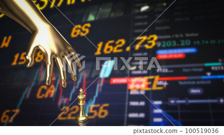 Gold king chess for business concept 3d rendering Gold king chess for business concept 3d rendering 100519036