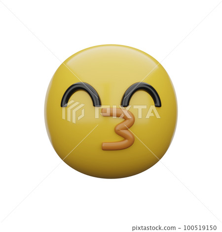 3d emoji Kissing Face with Smiling Eyes 3d emoji Kissing Face with Smiling Eyes 100519150