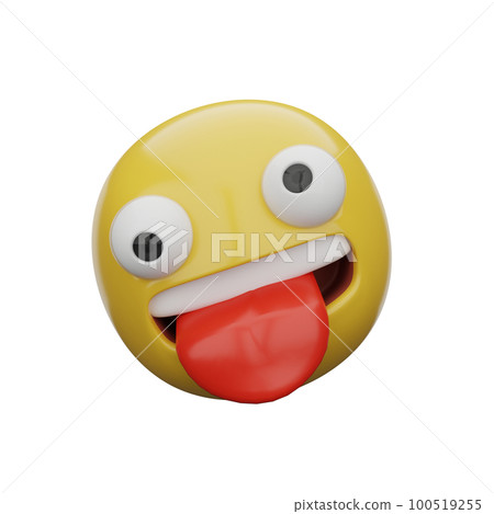 3d emoji Zany Face 100519255