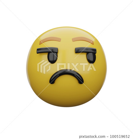 3d emoji Unamused Face 100519652