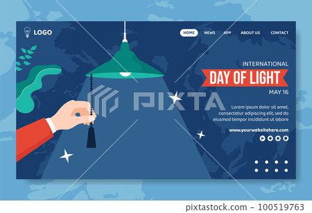 International Day of Light Social Media Landing Page Flat Cartoon Hand Drawn Template Illustration International Day of Light Social Media Landing Page Flat Cartoon Hand Drawn Template Illustration 100519763