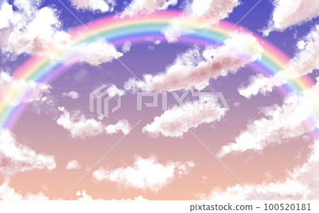 傍晚的彩虹和雲彩 07 Spreading clouds 100520181