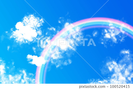 藍天、彩虹和雲 11 安靜的天空 100520415