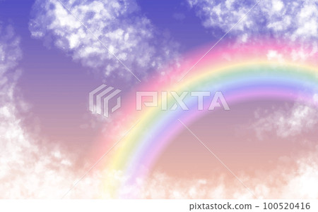 傍晚的彩虹和雲 01 Spreading clouds 100520416