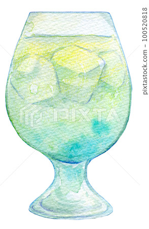 雞尾酒水彩插圖 雞尾酒水彩插圖 100520818