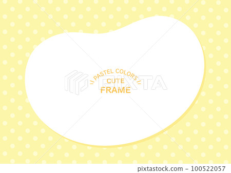 Cute frame yellow with background polka dots 100522057
