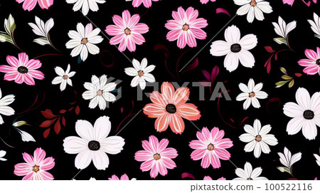 Black background, floral pattern, handwriting, illustration, wallpaper Black background, floral pattern, handwriting, illustration, wallpaper 100522116
