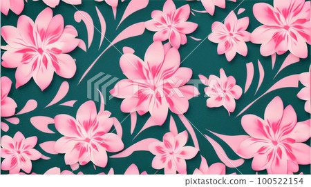 Floral pattern flower wallpaper handwritten illustration 100522154