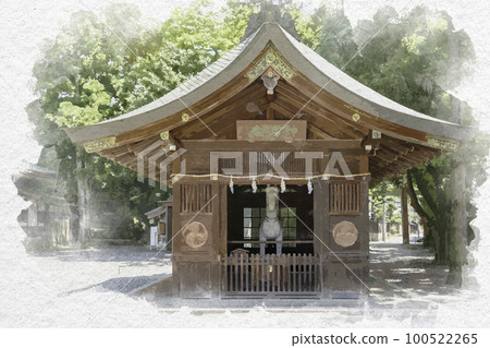 Watercolor-style Taga Taisha Jinbasha Taga-cho, Inukami-gun, Shiga Prefecture 100522265
