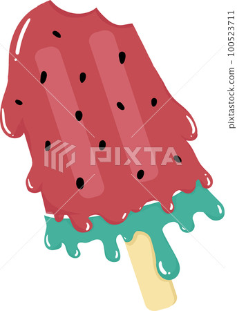 colourful summer fresh fruit juicy ice cream popsicle and waffle cone cartoon hand drawing graphic colourful summer fresh fruit juicy ice cream popsicle and waffle cone cartoon hand drawing graphic 100523711