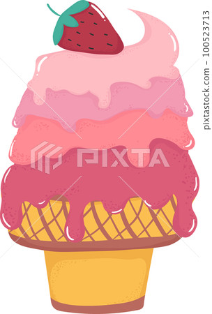 colourful summer fresh fruit juicy ice cream popsicle and waffle cone cartoon hand drawing graphic colourful summer fresh fruit juicy ice cream popsicle and waffle cone cartoon hand drawing graphic 100523713