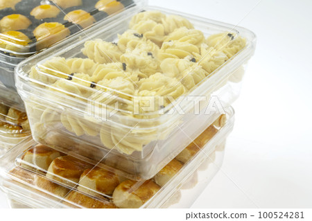 Pile of Indonesian cookies to celebrate eid al fitr (Kue Lebaran) 100524281