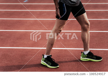 Runner track and field thigh injury 100524917
