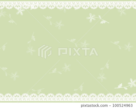 框架背景插圖與可愛的小花裝飾精緻可愛的蕾絲 框架背景插圖與可愛的小花裝飾精緻可愛的蕾絲 100524963